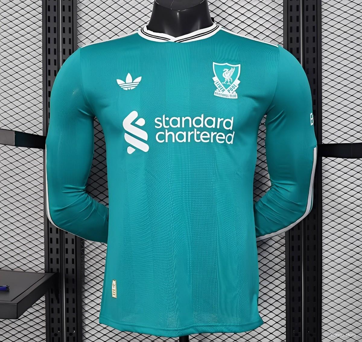 Camiseta de fútbol Liverpool 2025/26 TERCERA MANGA LARGA VERSION JUGADOR